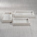 Zodax Furniture Camogli Scalloped White Marble Tray 16" x 10" x 2"