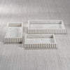 Zodax Furniture Camogli Scalloped White Marble Tray 16" x 10" x 2"
