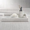 Zodax Furniture Camogli Scalloped White Marble Tray 16" x 10" x 2"