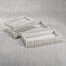 Zodax Furniture Camogli Scalloped White Marble Tray 16" x 10" x 2"