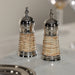 Zodax Giftware Cap Ferrat Rattan Covered Salt & Pepper Shaker Set
