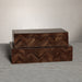 Zodax Giftware Chevron Wood Box- 14.5"x 8.5"x 3.5"