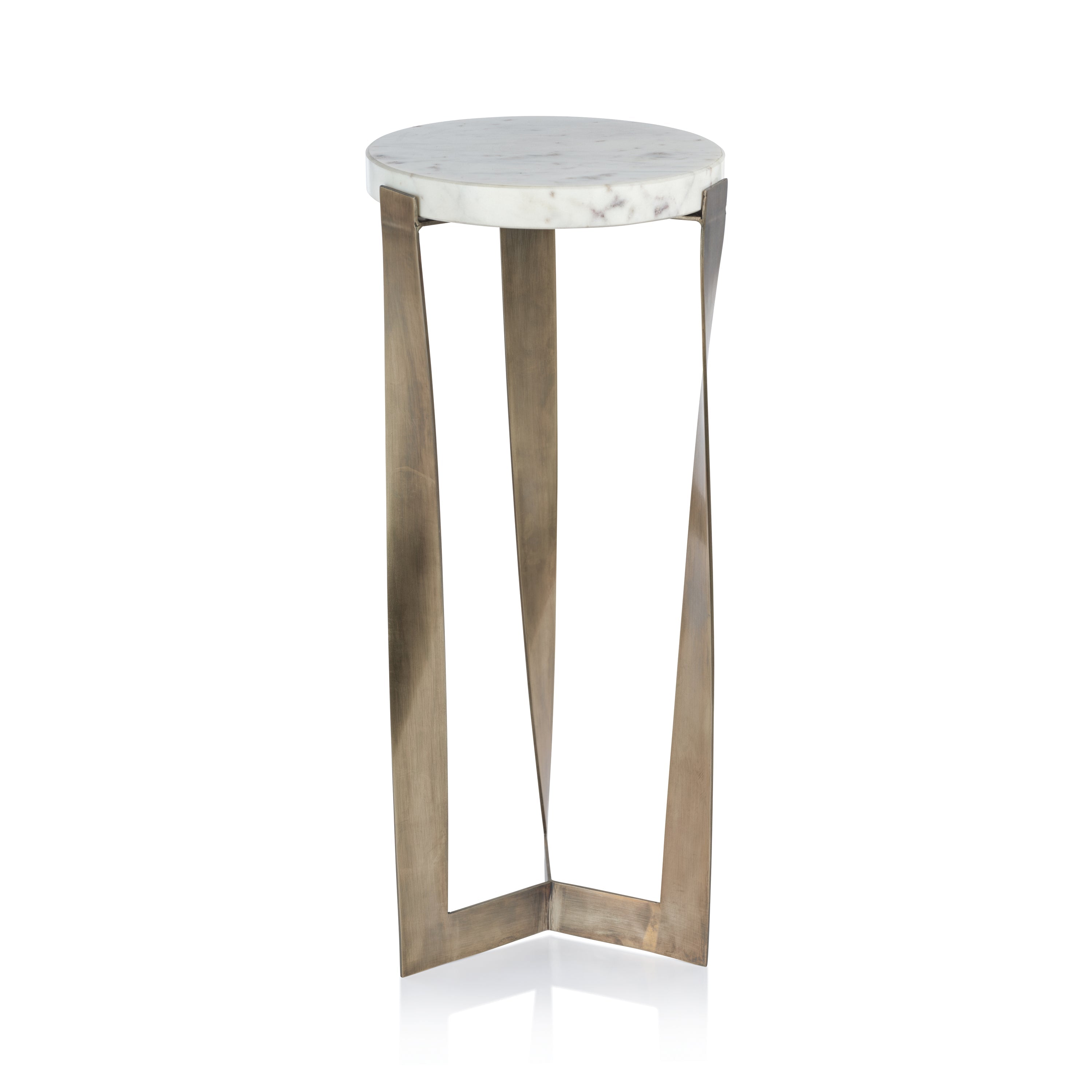 Zodax Furniture Costa Marble on Antique Brass Cocktail Table
