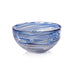 Zodax Home Decor Delphine Glass Bowl - Multi Blue - Medium