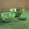 Zodax Home Decor Delphine Glass Bowl - Multi Green - Medium