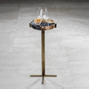 Zodax Furniture Fortaleza Petrified Wood Cocktail Table -Round