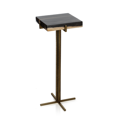 Zodax Furniture Fortaleza Petrified Wood Cocktail Table -Square