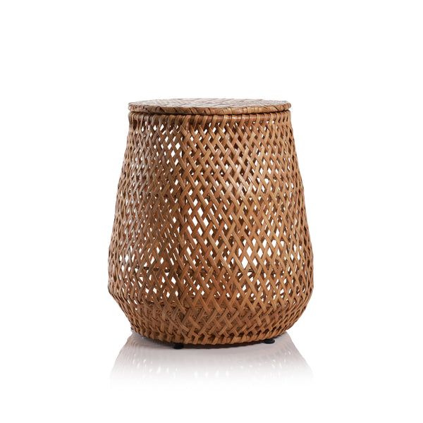 Zodax Furniture Handcrafted Rattan Stool and Storage