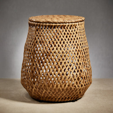 Zodax Furniture Handcrafted Rattan Stool and Storage