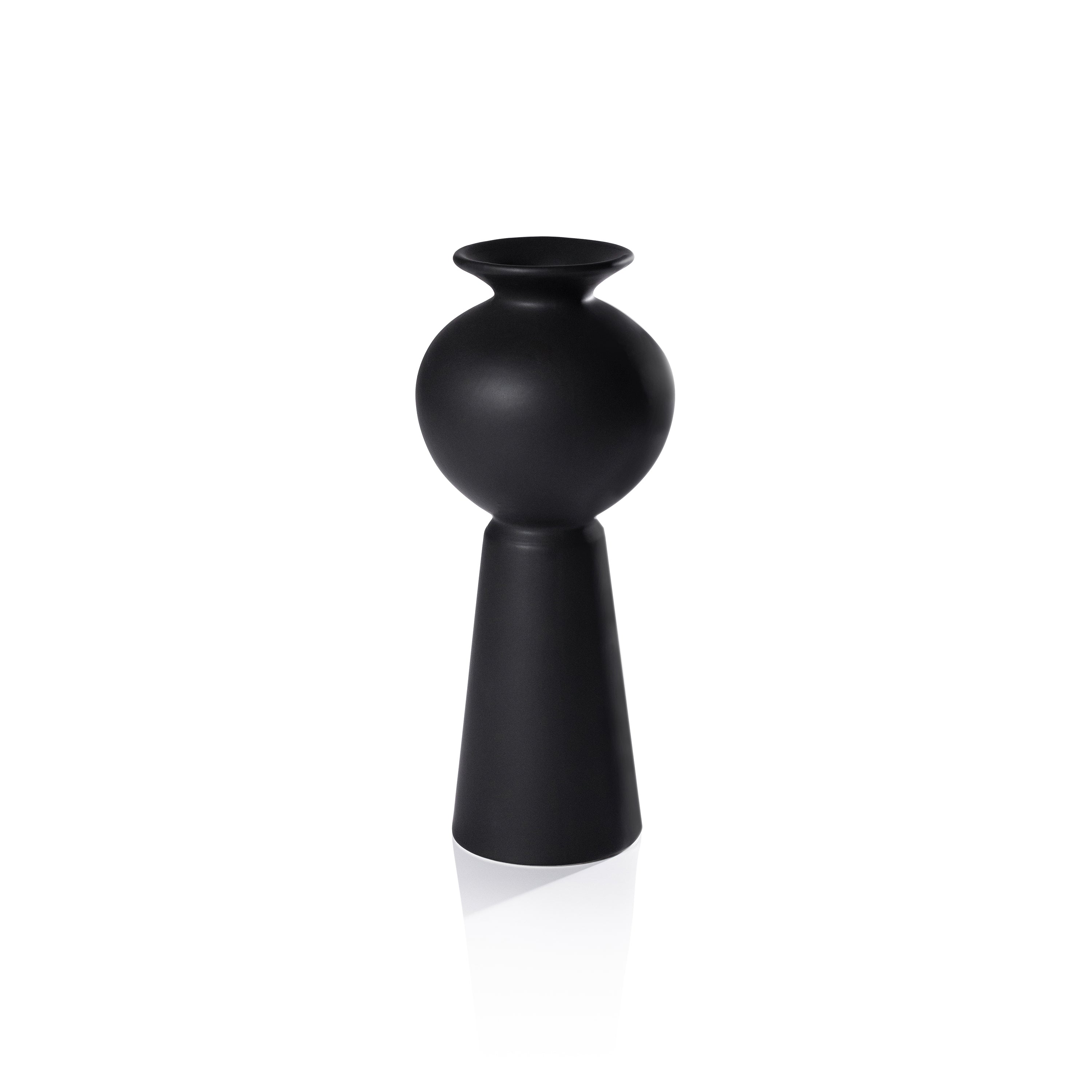 Zodax Home Decor Kyoto Modern Vase - Matte Black - Small