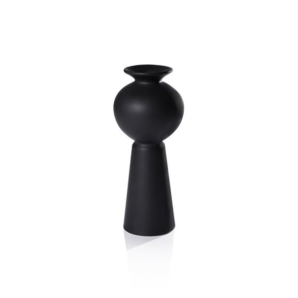 Zodax Home Decor Kyoto Modern Vase - Matte Black - Small