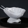 Zodax Home Decor La Coquille Stoneware Clam Shell Bowl