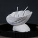 Zodax Home Decor La Coquille Stoneware Clam Shell Bowl