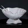 Zodax Home Decor La Coquille Stoneware Clam Shell Bowl