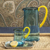 Zodax Home Decor Lagoon Juice Pitcher - Aqua, Green and Yellow - Large