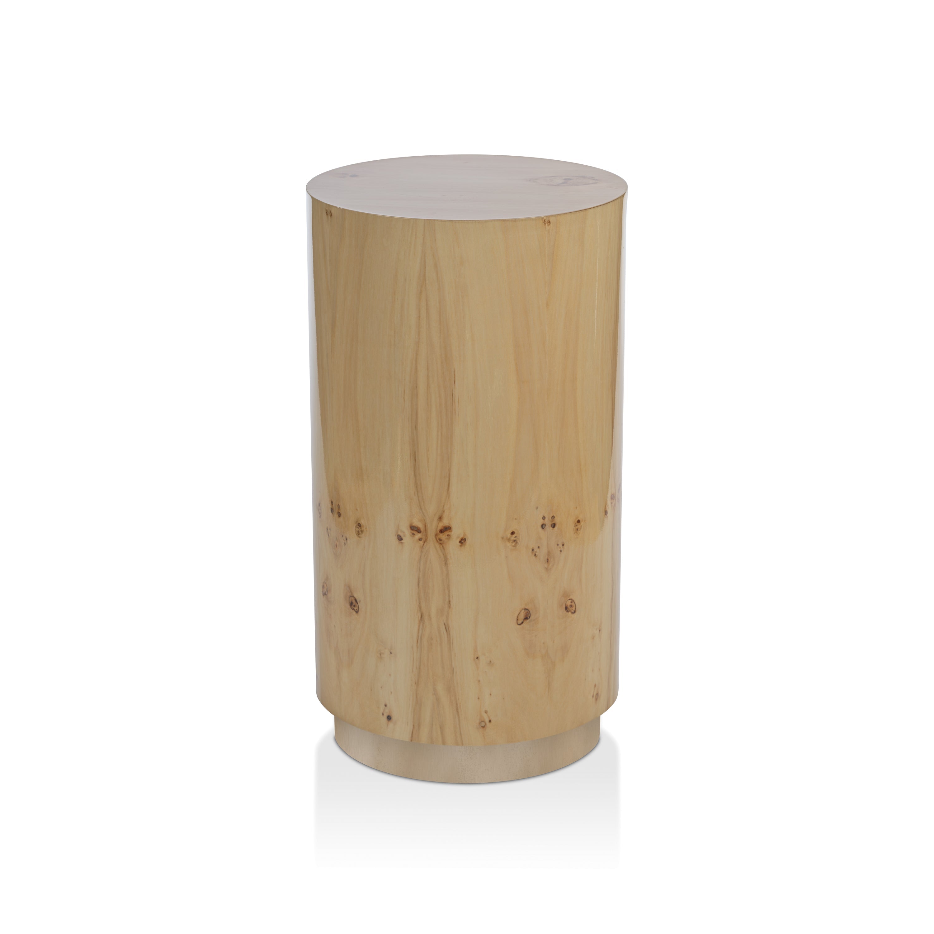 Zodax Furniture Leela Burl Wood Veneer Stool / Table 12" x 20"