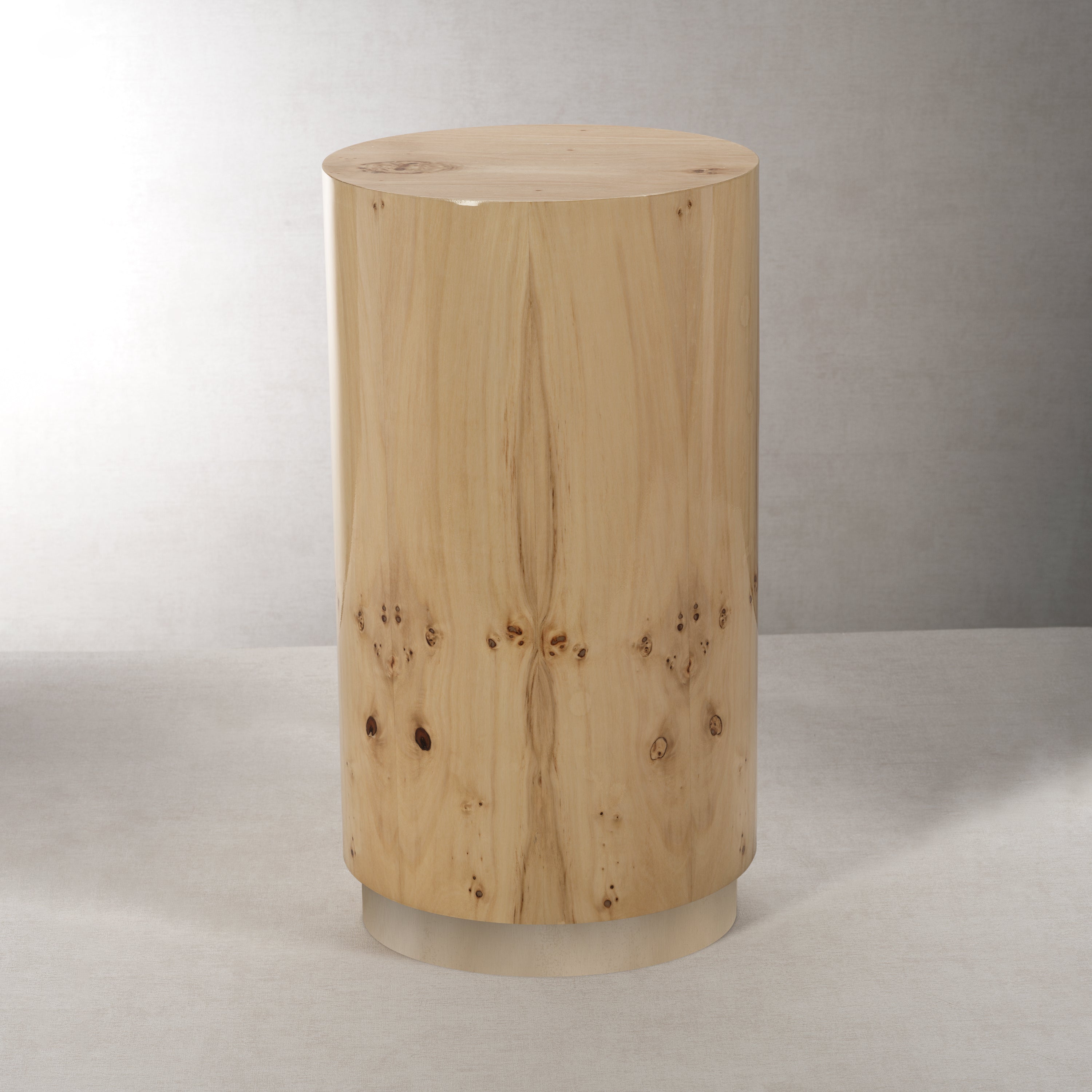 Zodax Furniture Leela Burl Wood Veneer Stool / Table 12" x 20"