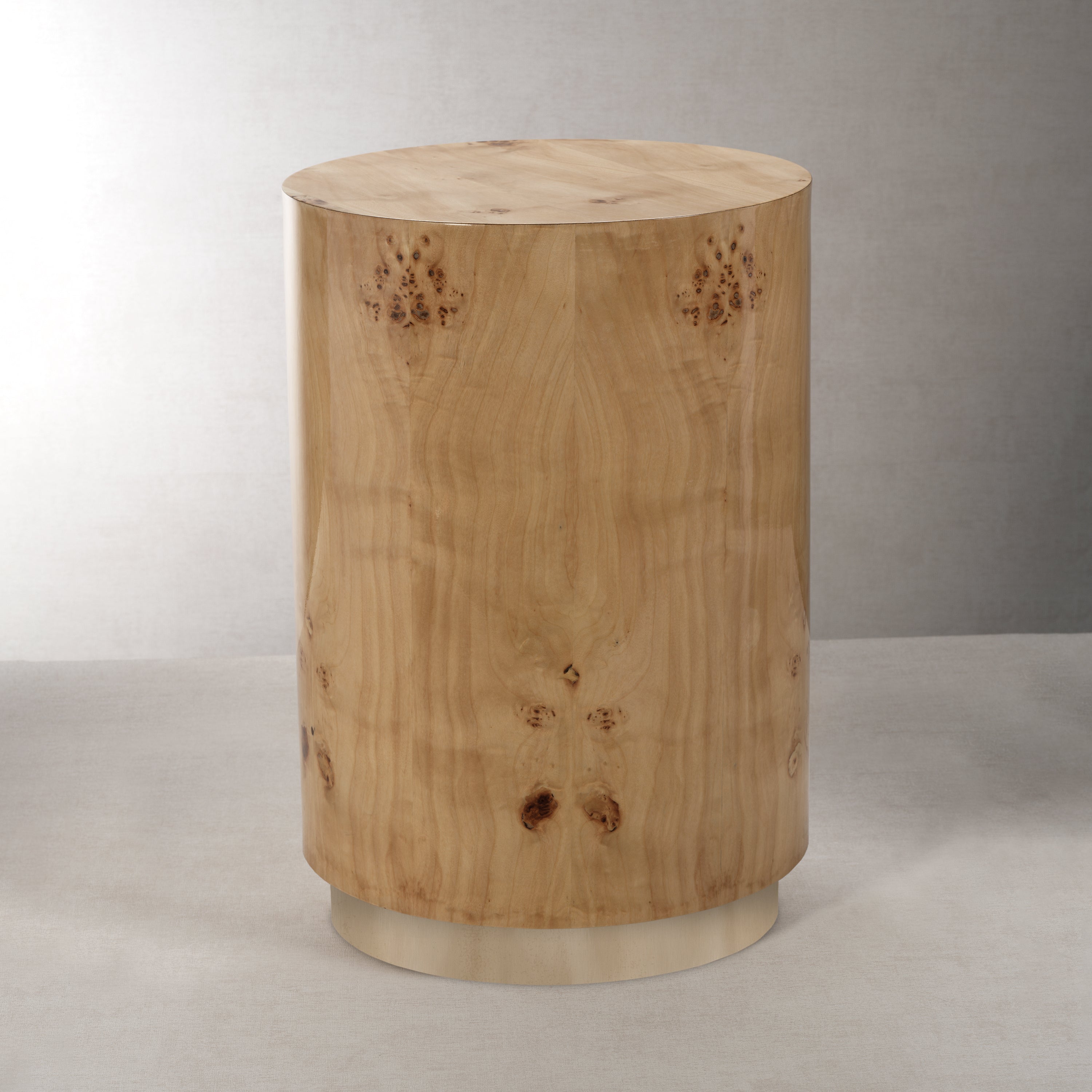 Zodax Furniture Leela Burl Wood Veneer Stool / Table 14" x 18.5"