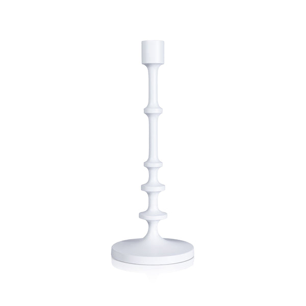 Zodax Home Decor Lilou Matt White Metal Taper Holder - 15.5 in