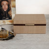 Zodax Giftware Linea Raffia w/ Leather Trim Jewelry Box