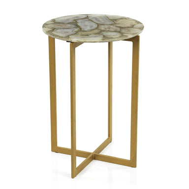 Zodax Furniture Lucas Agate Accent Table