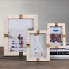Zodax Picture Frames Maha Bone w/ Brass Trim Photo Frame-5" x 7"