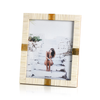 Zodax Picture Frames Maha Bone w/ Brass Trim Photo Frame-8" x 10"