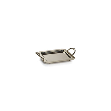 Zodax Furniture Manetta Steel and Brass Tray-Polished Gold 10" x 8" x 2"
