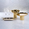 Zodax Furniture Manetta Steel and Brass Tray-Polished Gold 10" x 8" x 2"