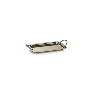Zodax Furniture Manetta Steel and Brass Tray-Polished Gold 13" x 7" x 2"