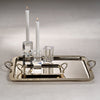 Zodax Furniture Manetta Steel and Brass Tray-Polished Gold 13" x 7" x 2"