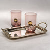 Zodax Furniture Manetta Steel and Brass Tray-Polished Gold 13" x 7" x 2"
