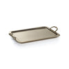 Zodax Furniture Manetta Steel and Brass Tray-Polished Gold 21" x 13" x 2"