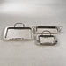 Zodax Giftware Manetta Steel and Brass Tray- Polished Nickel, 24" x 15" x 2"