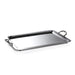 Zodax Giftware Manetta Steel and Brass Tray- Polished Nickel, 24" x 15" x 2"