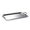 Zodax Giftware Manetta Steel and Brass Tray- Polished Nickel, 24" x 15" x 2"