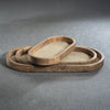 Zodax Serveware Mango Wood with Rattan Inlay Oval Tray - Large