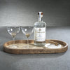 Zodax Serveware Mango Wood with Rattan Inlay Oval Tray - Large