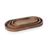 Zodax Serveware Mango Wood with Rattan Inlay Oval Tray - Large