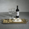 Zodax Serveware Marble Condiment Set - 2 Bowls, 2 Spoons and 1 Tray
