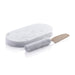Zodax Serveware Marble Cutting Board with Cutting Knife - White