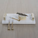 Zodax Serveware Marble Tray with Gold Handles