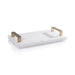 Zodax Serveware Marble Tray with Gold Handles