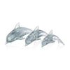 Zodax Home Decor Marinella Decorative Glass Dolphin - Gray - 10 in