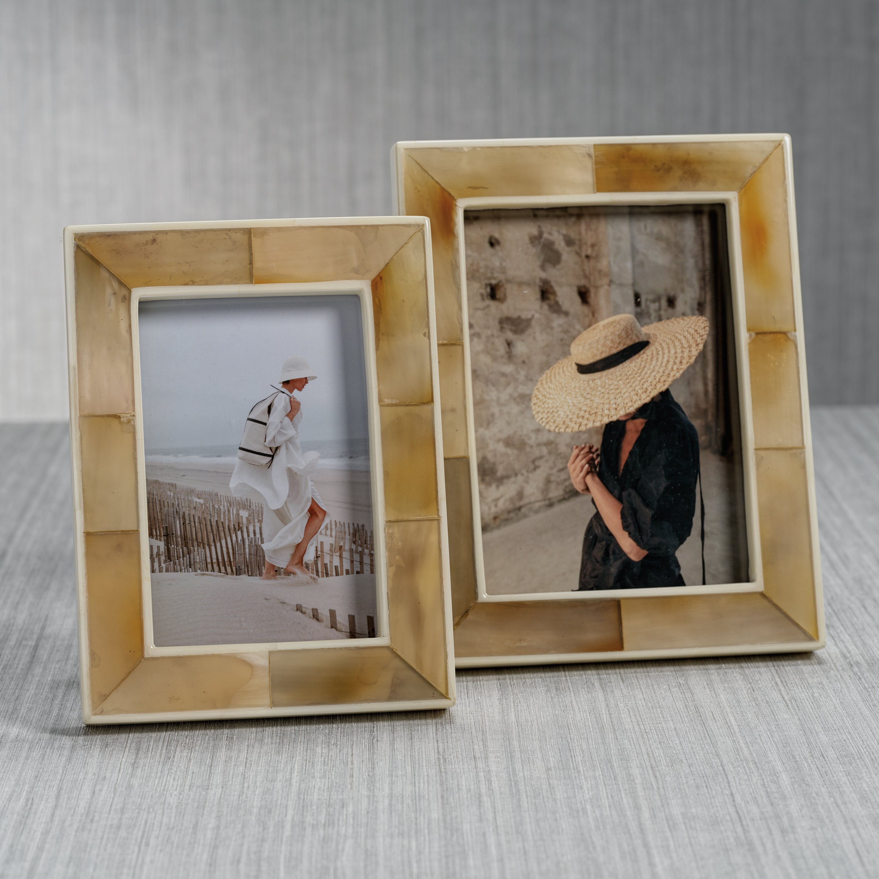 Zodax Picture Frames Natural Horn & Bone Photo Frames 4" x 6"