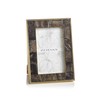 Zodax Picture Frames Natural Horn Photo Frame w/ Brass Trim-4" x 6"