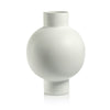 Zodax Furniture Nora White Stoneware Vase