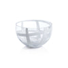 Zodax Home Decor Opaline Whispers Clear Glass Bowl 10" x 6.5"