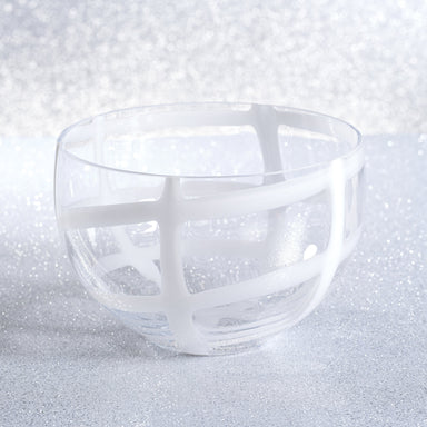 Zodax Home Decor Opaline Whispers Clear Glass Bowl 10" x 6.5"