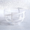 Zodax Home Decor Opaline Whispers Clear Glass Bowl 10" x 6.5"